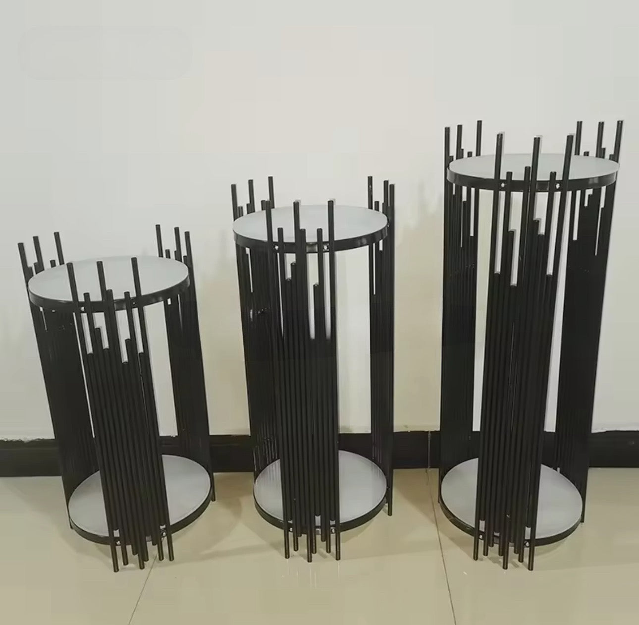 3pc Set Multiple Colors Available Modern Iron Art Dessert Table