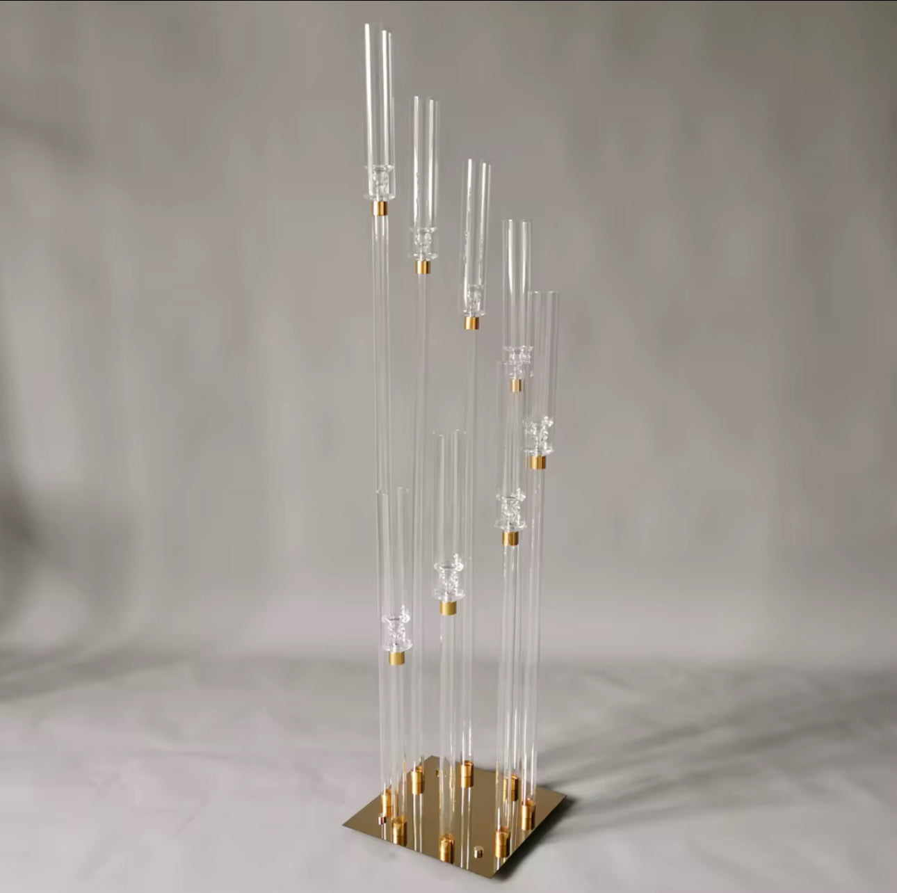 Acrylic Table Candelabra 8-Head Wedding Candle Holder 51"H