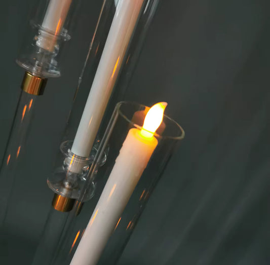 Acrylic Table Candelabra 8-Head Wedding Candle Holder 51"H