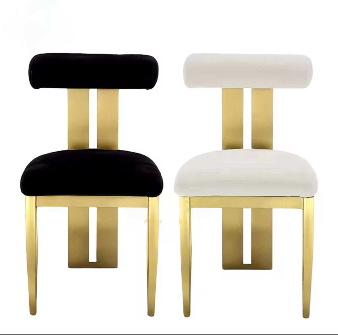 Custom Modern Luxury Velvet Vinyl Dining Chair Stainless Steel Gold Wedding Chairs