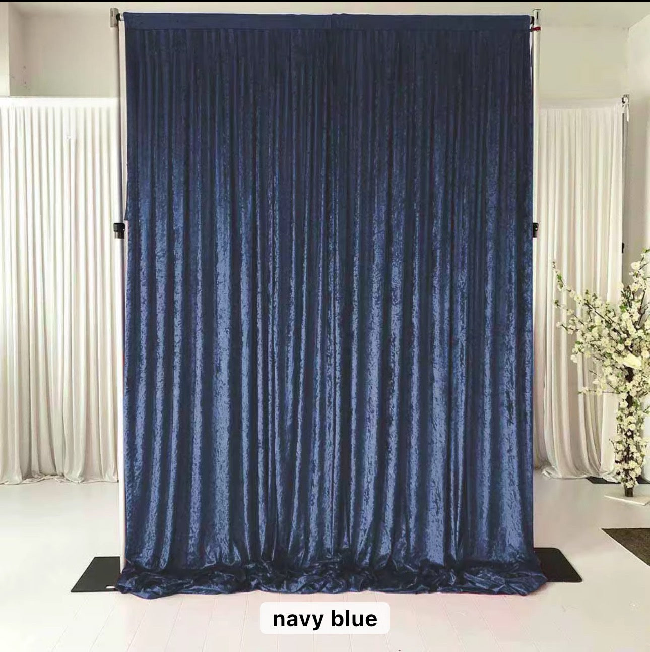 Crushed Velvet Heavy Cloth Backdrop Drapes Curtain