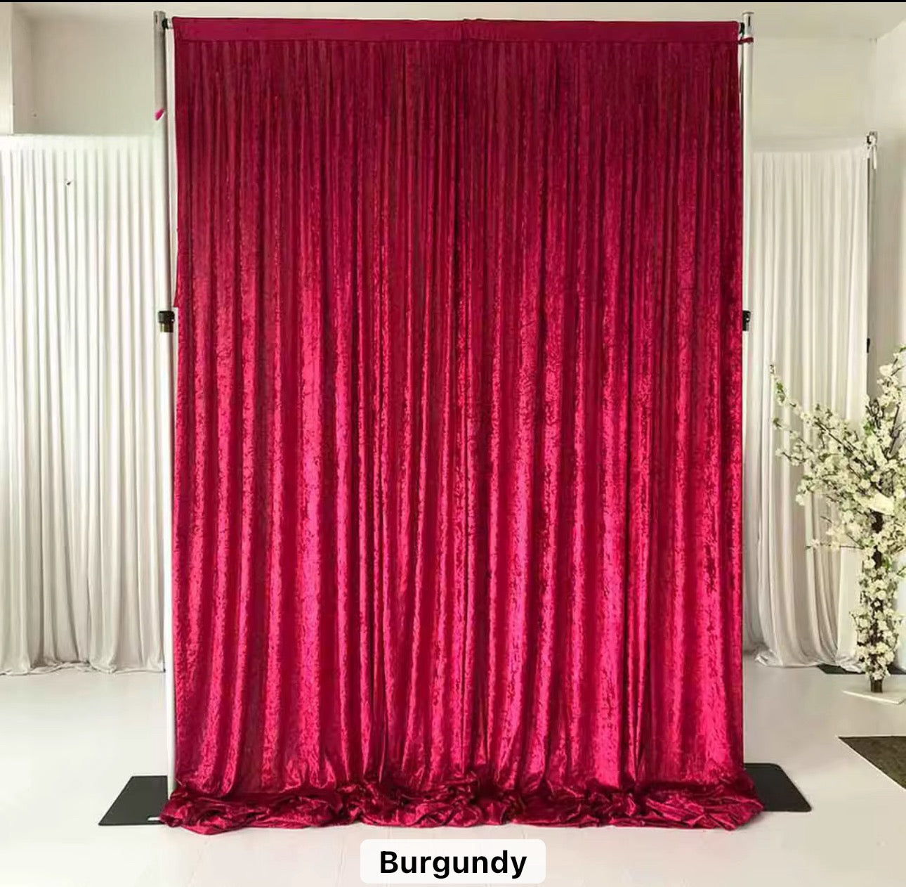 Crushed Velvet Heavy Cloth Backdrop Drapes Curtain