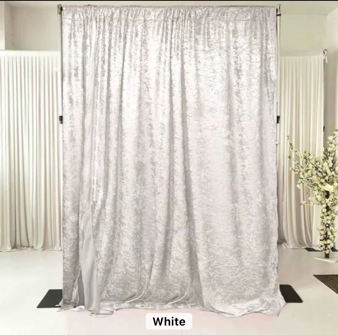Crushed Velvet Heavy Cloth Backdrop Drapes Curtain