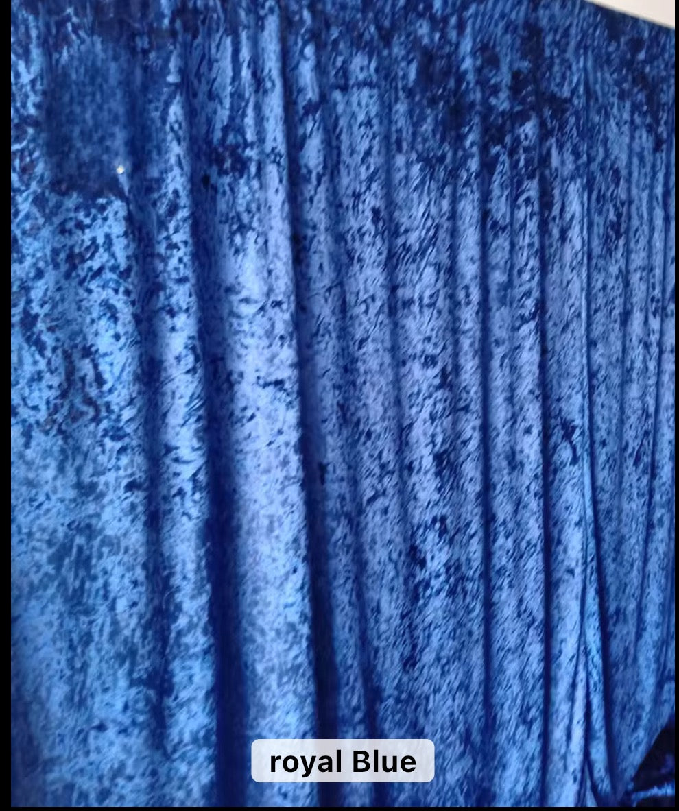 Crushed Velvet Heavy Cloth Backdrop Drapes Curtain