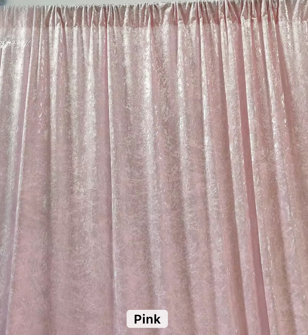 Crushed Velvet Heavy Cloth Backdrop Drapes Curtain