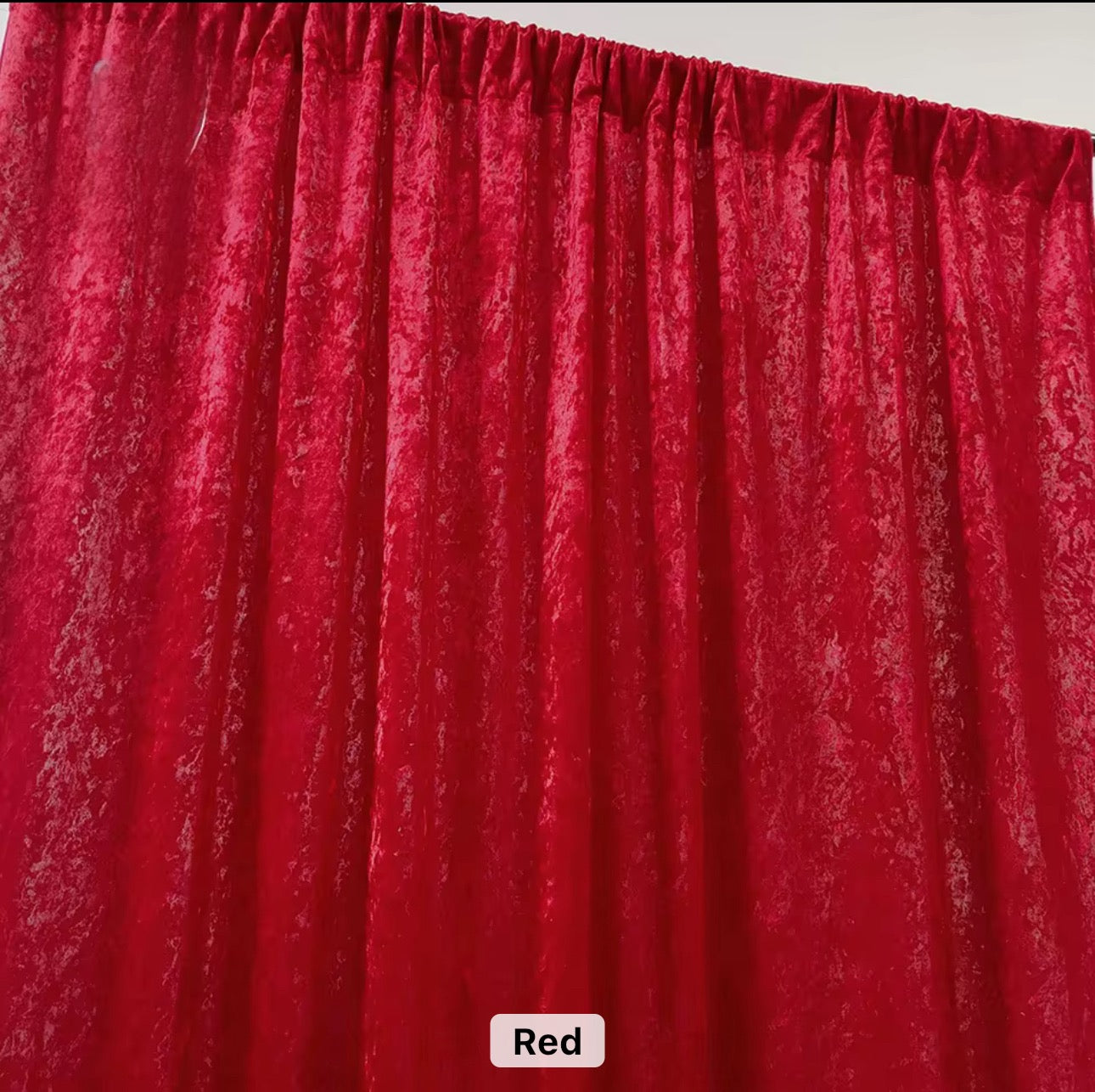 Crushed Velvet Heavy Cloth Backdrop Drapes Curtain