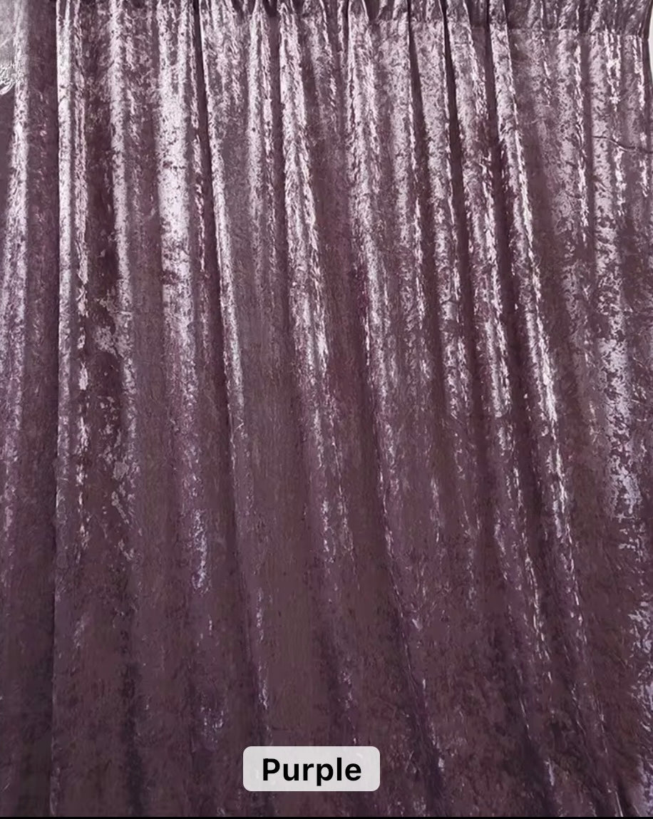 Crushed Velvet Heavy Cloth Backdrop Drapes Curtain