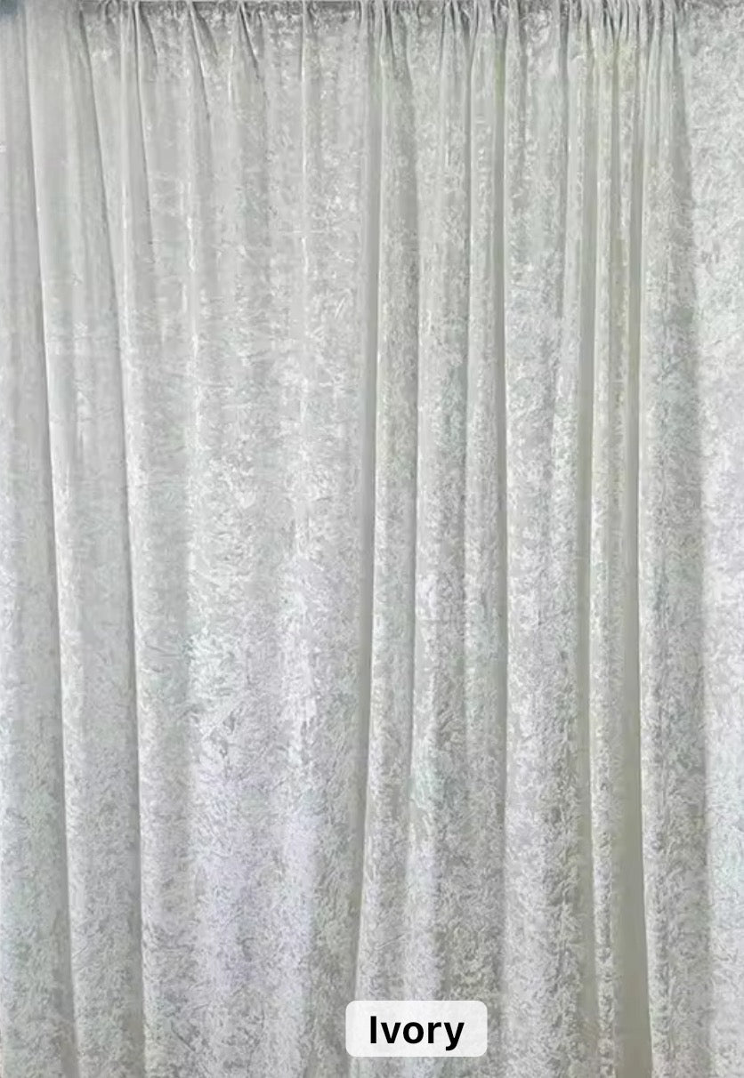 Crushed Velvet Heavy Cloth Backdrop Drapes Curtain