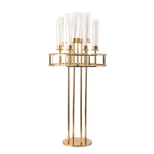 12 Arm Metal Candelabra Candle Holder 47.24"H