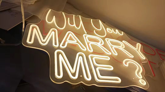 Will You Mary Me Sign Neon Sign 70*60cm