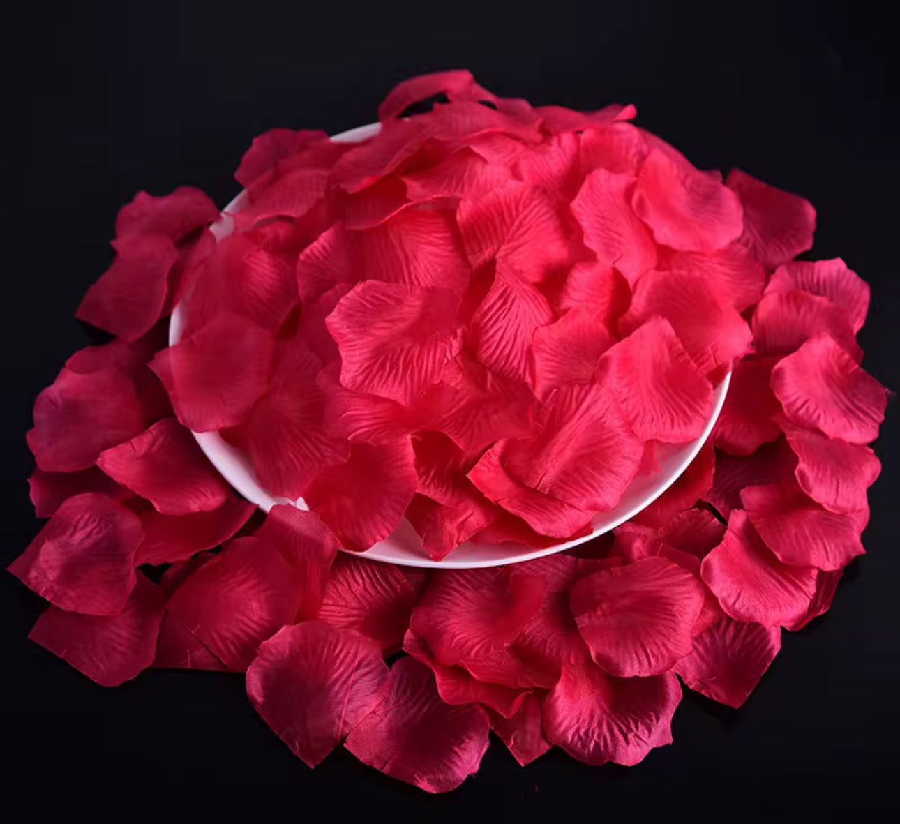 Rose Petals Artificial Silk Flower Red Rose Petals Decor