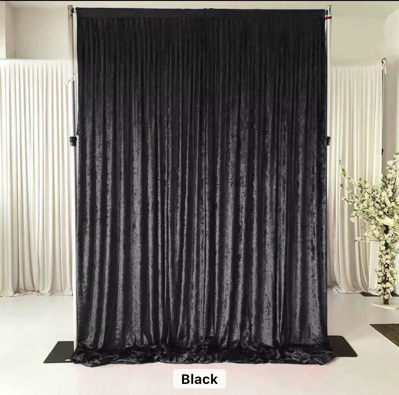 Crushed Velvet Heavy Cloth Backdrop Drapes Curtain