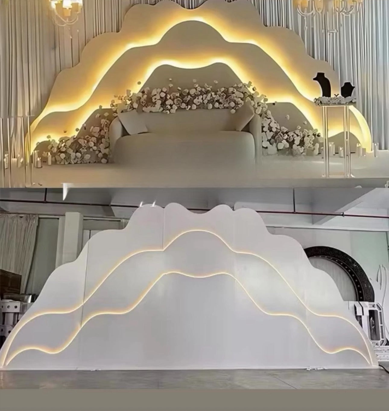 Cloud  Led Light Acrylic Backdrop Decoration