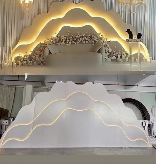 Cloud  Led Light Acrylic Backdrop Decoration