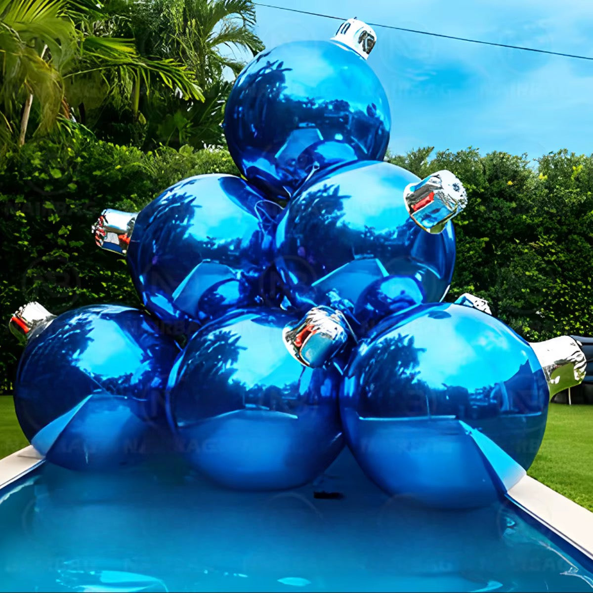 Sizes 16" - 157"  Inflatable Ornament Christmas Sphere Mirror Balloons
