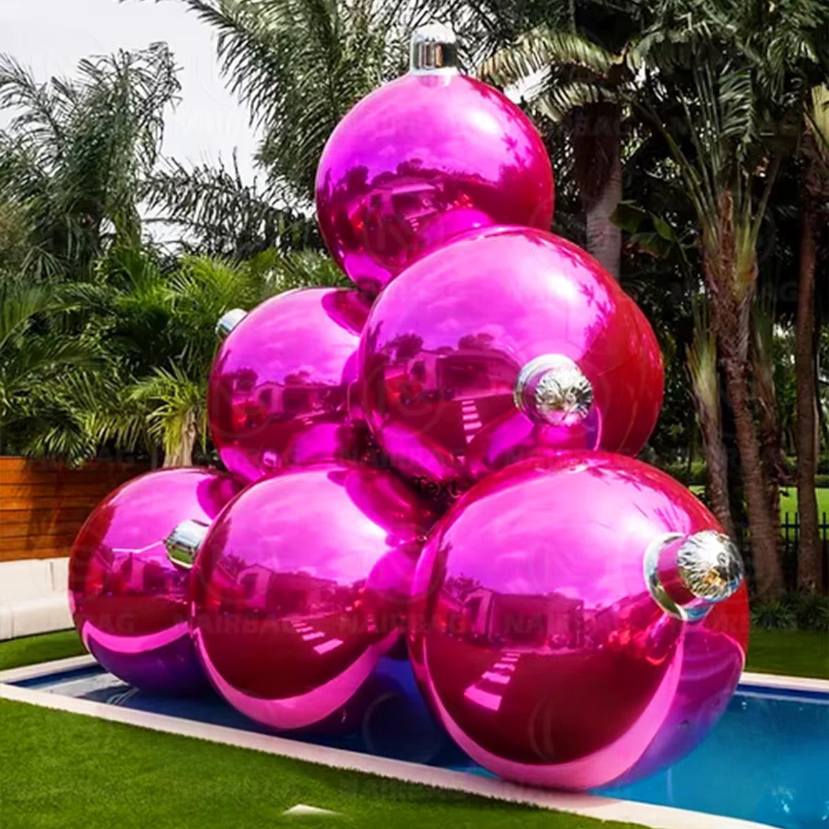 Sizes 16" - 157"  Inflatable Ornament Christmas Sphere Mirror Balloons