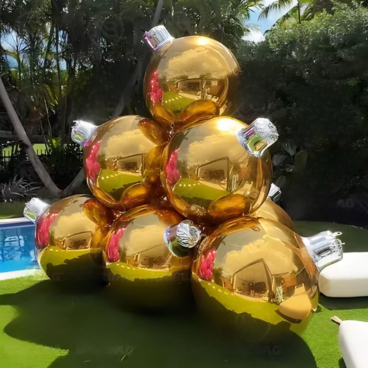 Sizes 16" - 157"  Inflatable Ornament Christmas Sphere Mirror Balloons