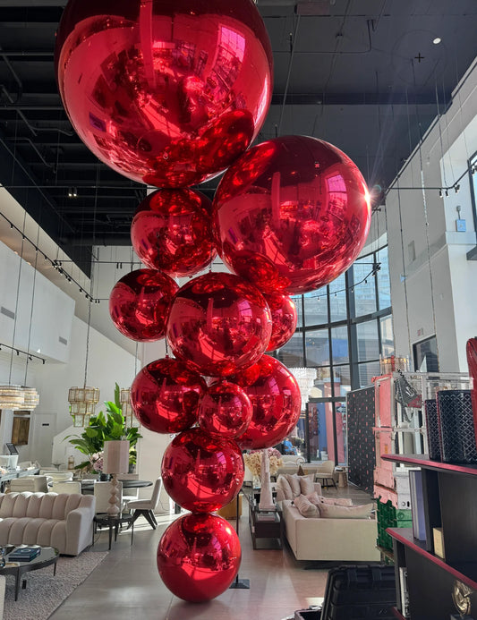 Sizes 59in - 157in Inflatable Metallic Chrome Mirror Balls Orbtz