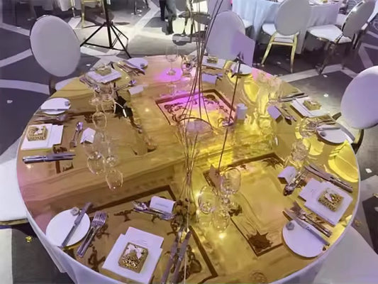 60" Thick Shiny Acrylic Mirror Table Top