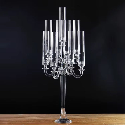 Crystal Candelabra with Taper Candle Holder 41.3"H