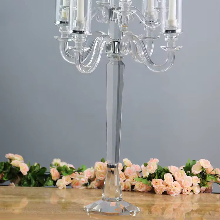Crystal Candelabra with Taper Candle Holder 41.3"H