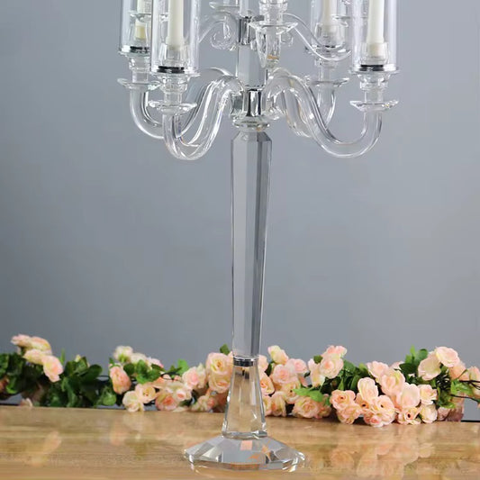 Crystal Candelabra with Taper Candle Holder 41.3"H