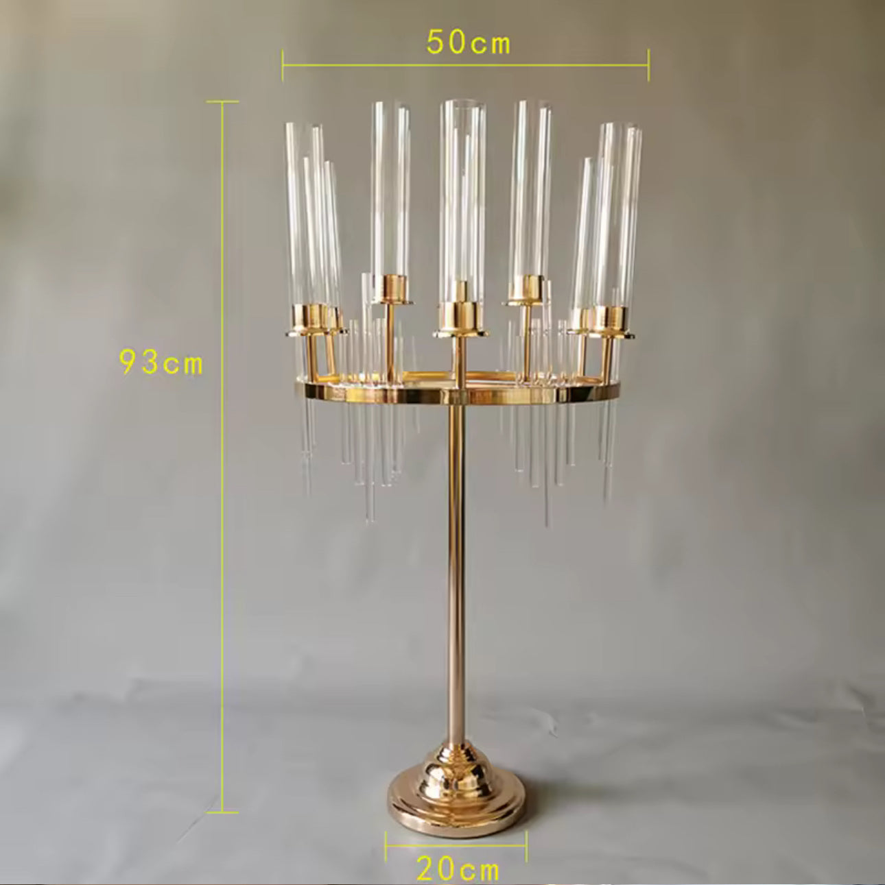 9-Arm Metal Iron Candlestick Candelabra 36.6"H
